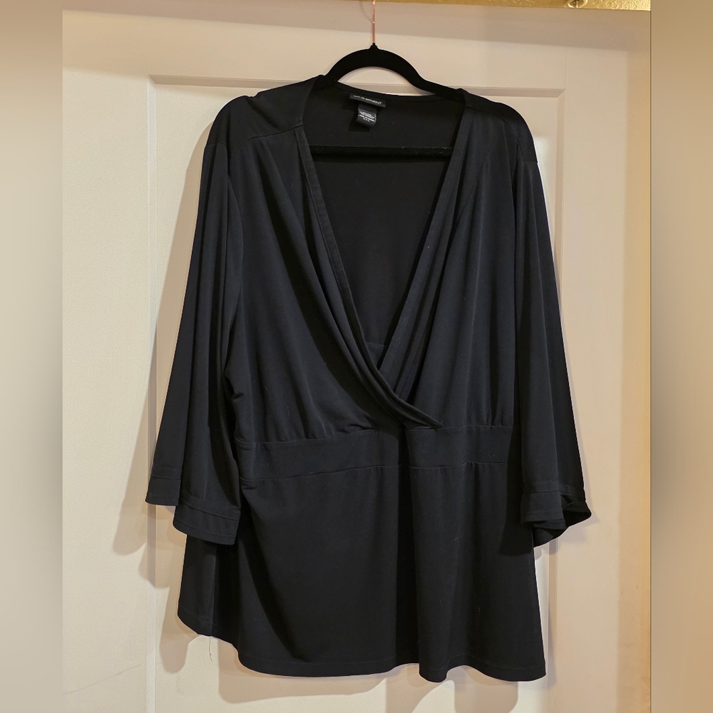 Lane Bryant Classic Black V-Neck